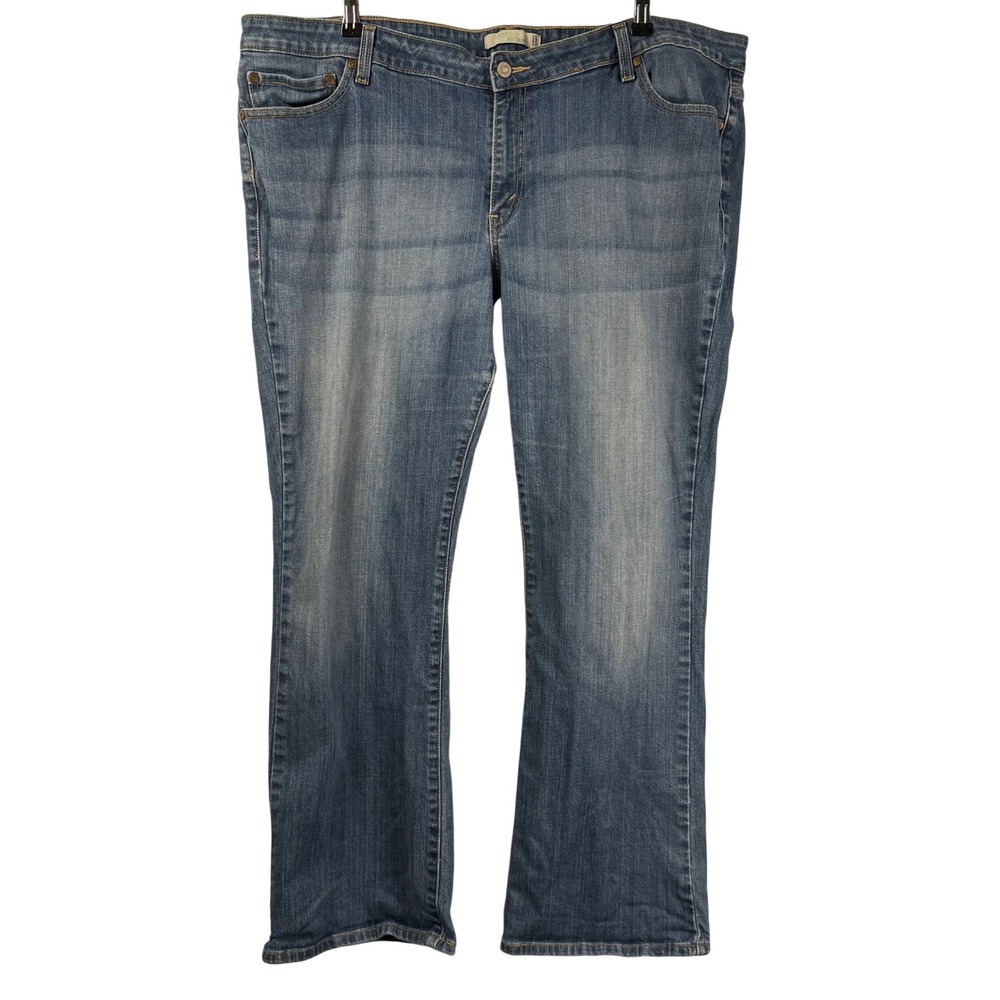 Levis 590‎ Bootcut Jeans Womens 22W Medium Wash Blue Denim Mid Rise Size 44x31